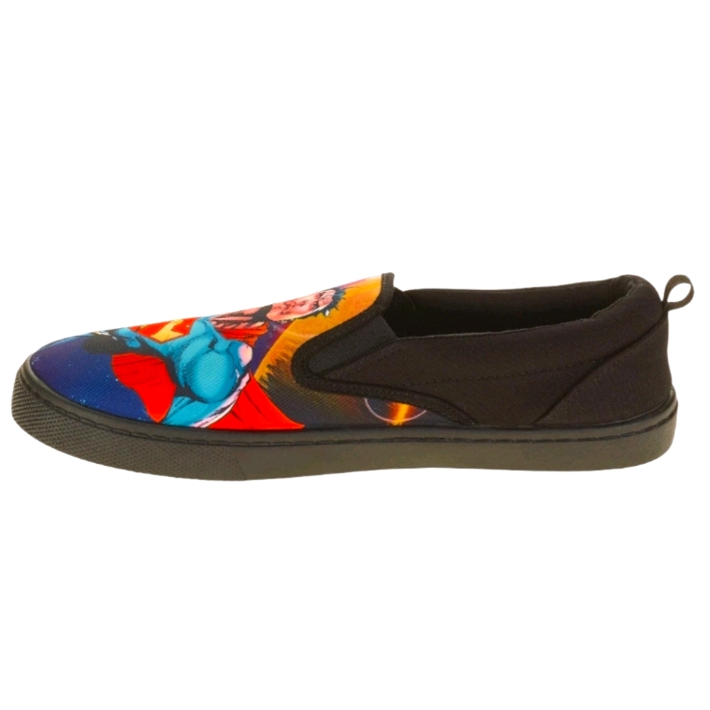 #83 DC Comics Superman 7 Men Canvas Slip On Shoes Sneakers - Picture 4 of 7